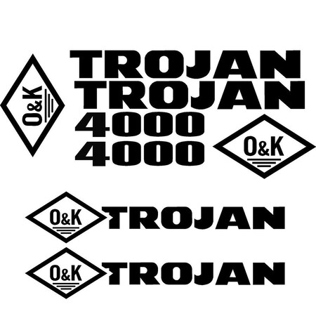 Trojan Wheel Loader 4000 Decal Set With O And K Decals